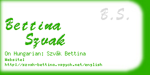bettina szvak business card