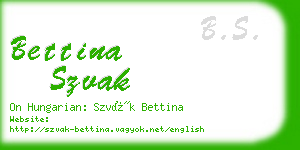 bettina szvak business card